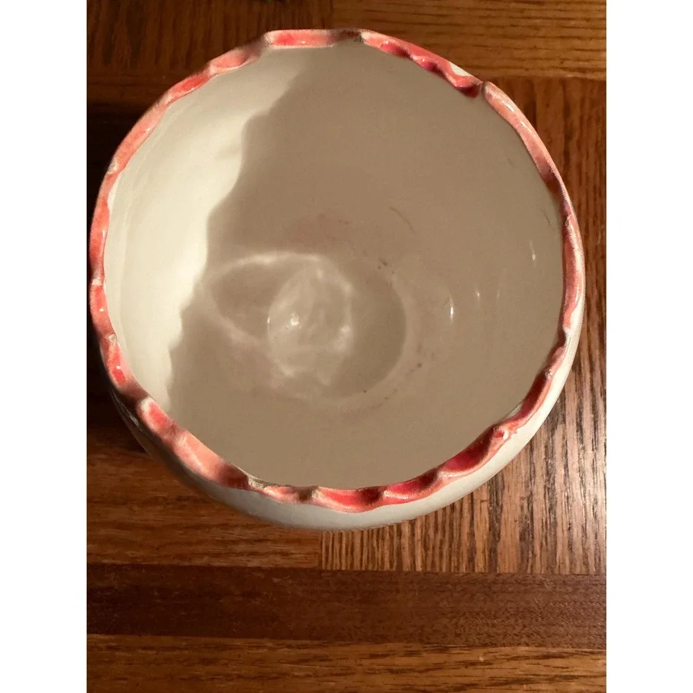 Vintage Hand Painted Cracked Egg Planter - Pastel‎ Floral Ceramic Succulent Pot